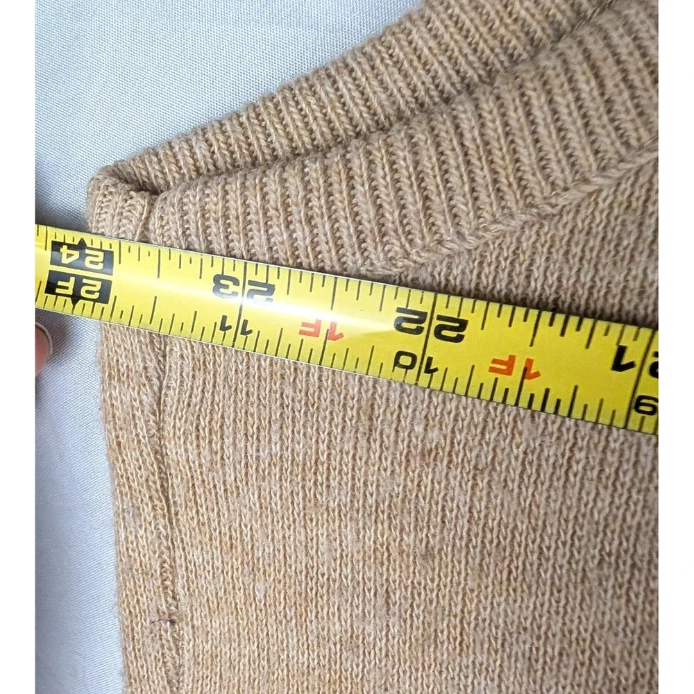 Puritan Vintage Mens XL Tan V-Neck Sweater Vest Orlon Acrylic Made in USA